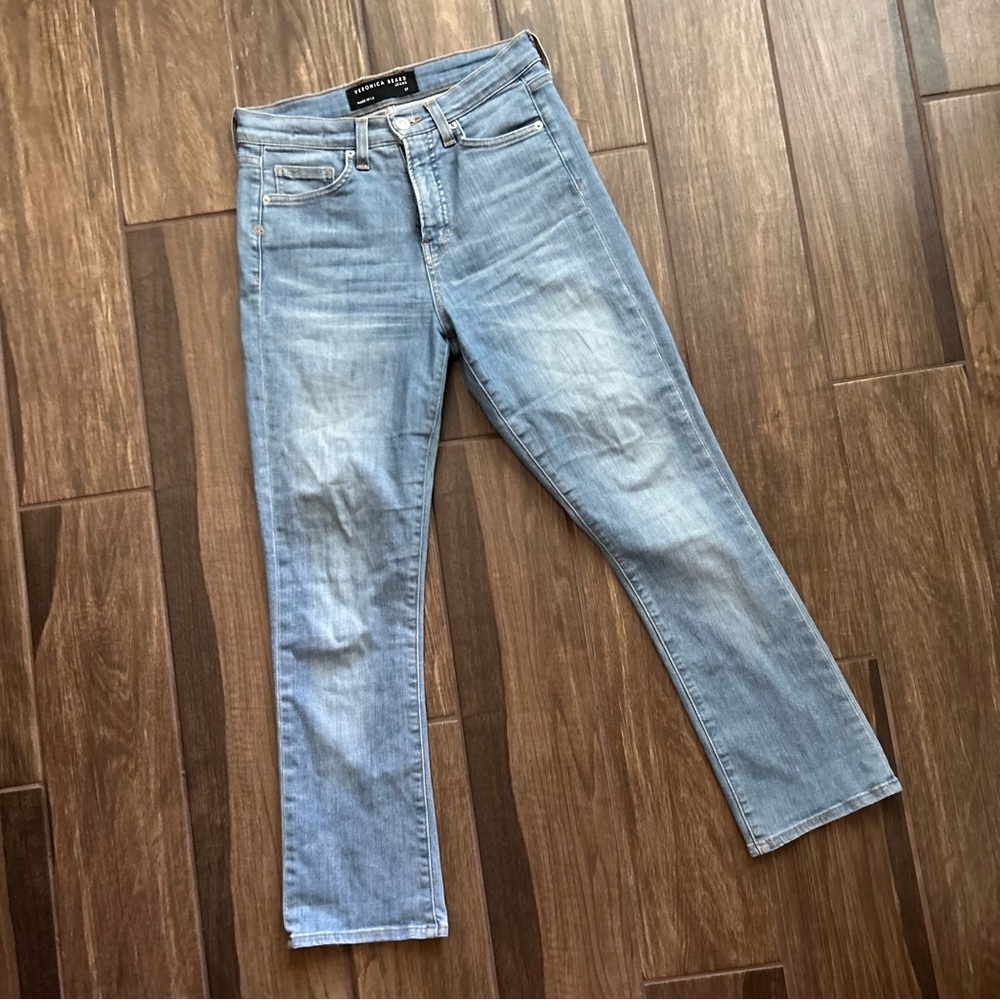 Veronica Beard Carly Kick Flare High Rise Jeans in Lakeshore Wash Sz 27 - Picture 2 of 8